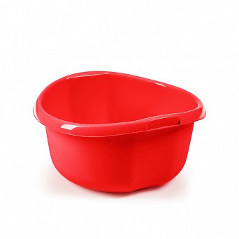 LAMELA plastikowa miska łazienkowa na pranie okrągła 48 cm 25l czerwona