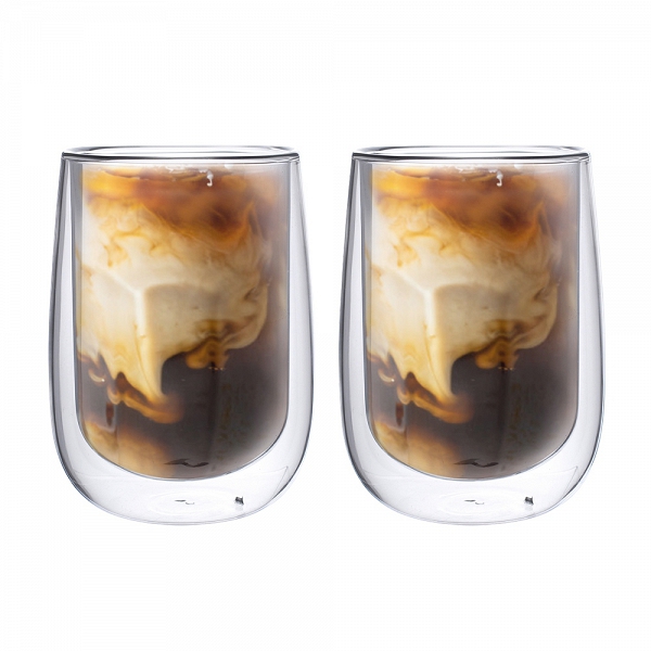 ALTOM DESIGN ANDREA szklanki / kubki termiczne do kawy i herbaty 450ml z podwójną ścianką i dnem ( 2 sztuki )