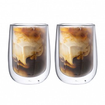 ALTOM DESIGN ANDREA szklanki / kubki termiczne do kawy i herbaty 450ml z podwójną ścianką i dnem ( 2 sztuki )