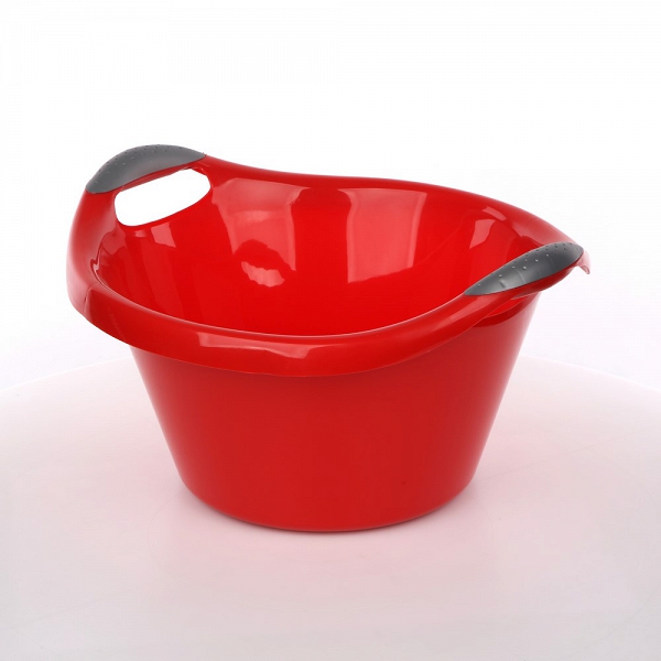 ARTGOS plastikowa miska / miednica z uchwytami 10l 37cm czerwona