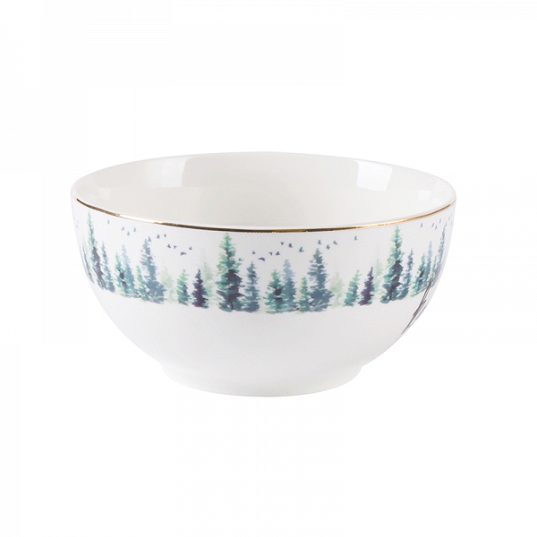ALTOM DESIGN MISTY FOREST miska porcelanowa dekoracja święta Boże Narodzenie 14 cm 520 ml