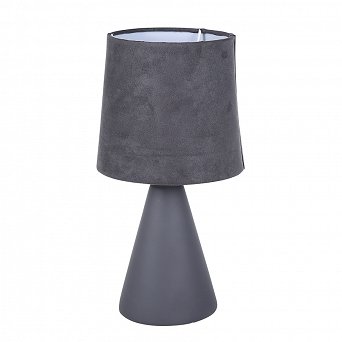 ALTOM DESIGN lampa stołowa na ceramicznej podstawie 13x25 cm szara