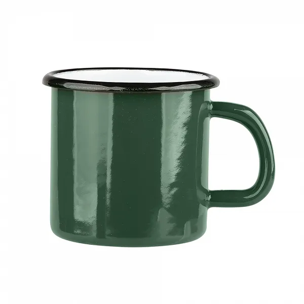 SILESIA RYBNIK kubek emaliowany 0,8L 10x10,9cm zieleń