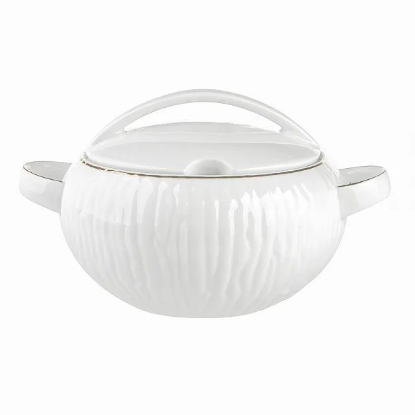 MARIAPAULA NATURA ZŁOTA LINIA waza do zupy porcelanowa 3,5l