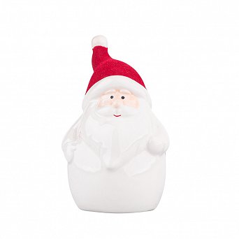 ALTOM DESIGN ozdoba na Boże Narodzenie figurka Mikołaj z welurową czapką 6x5,5x13 cm