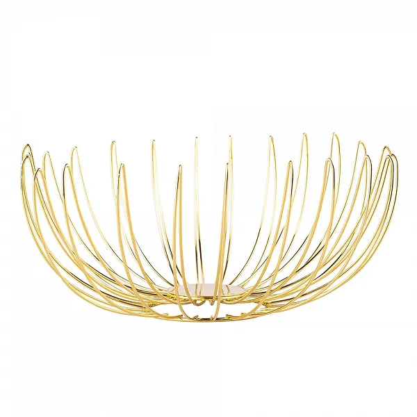ALTOM DESIGN koszyk metalowy druciany na owoce 28x11,5 cm złoty