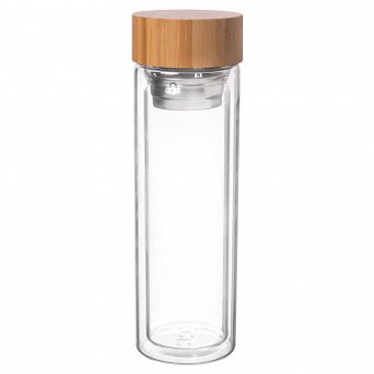 ALTOM DESIGN butelka termiczna z bambusowym zamknieciem i krótkim stalowym filtrem 400ml