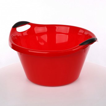 ARTGOS plastikowa miska / miednica z uchwytami 15l 44cm czerwona