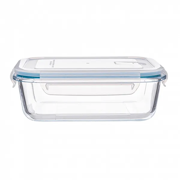 ALTOM DESIGN VEGA pojemnik żaroodporny do mikrofali i piekarnika / do przechowywania z pokrywą z wentylem prostokątny 1,0l 20,4x15,5x6,9 cm