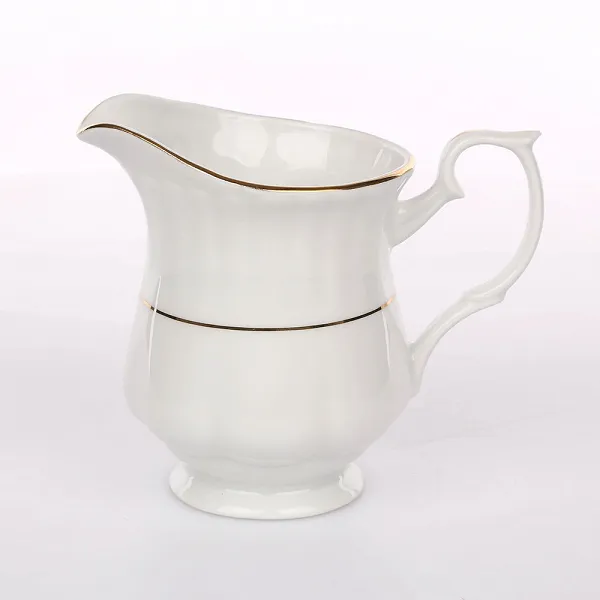 CHODZIEŻ IWONA ZŁOTY PASEK dzbanek na mleko / mlecznik porcelanowa 300ml