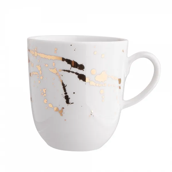 KAROLINA SPLENDOR kubek porcelanowy 350 ml biały złoty