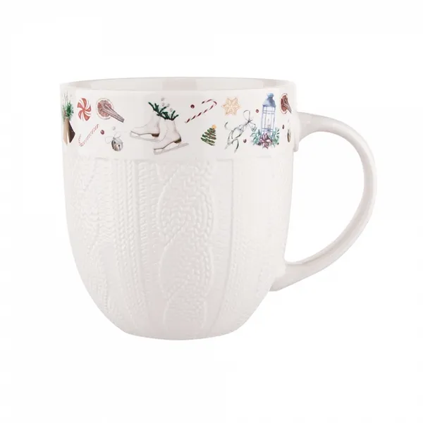 ALTOM DESIGN SCANDI WOOL kubek porcelanowy świąteczny 500 ml