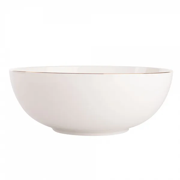 MARIAPAULA ECRU NOVA ZŁOTA LINIA salaterka / miska porcelanowa okrągła 25cm