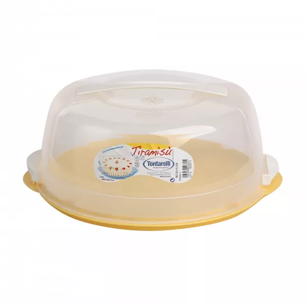 TONTARELLI TIRAMISU MONTATO tortownica / pojemnik na ciasto 30cm żółty