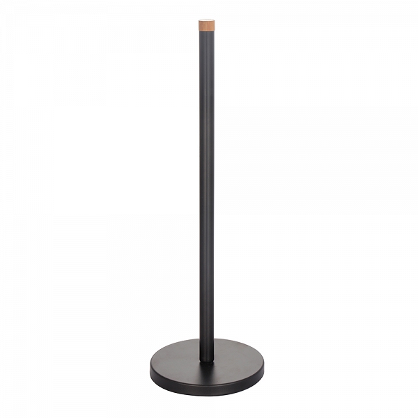 ALTOM DESIGN stojak na papier toaletowy metalowy+bambus 15x46,5 cm czarny