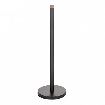ALTOM DESIGN stojak na papier toaletowy metalowy+bambus 15x46,5 cm czarny