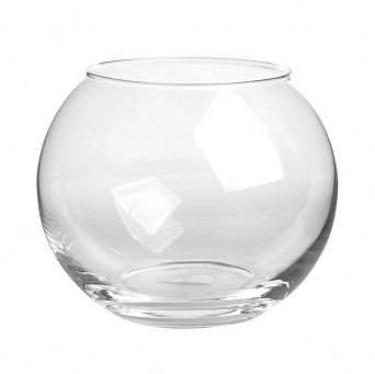 EDWANEX ozdobny wazon w kształcie kuli 20cm szklany