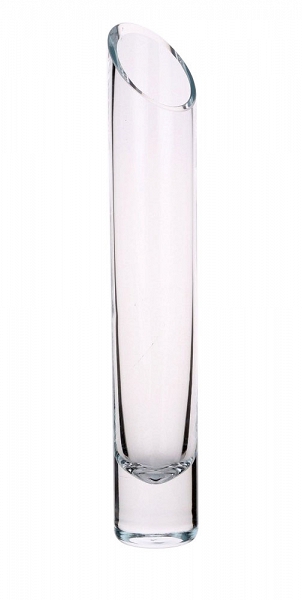 EDWANEX wazon na kwiaty cylinder skos ścięty o wysokości 30cm szklany 