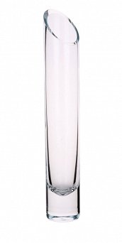 EDWANEX wazon na kwiaty cylinder skos ścięty o wysokości 30cm szklany 