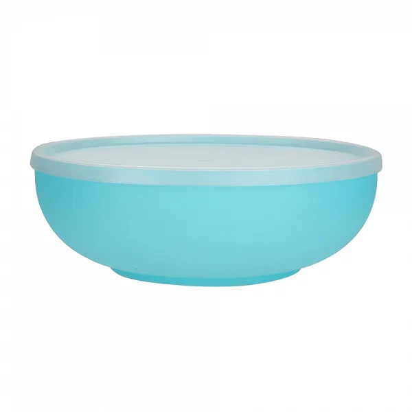 SAGAD duża plastikowa miska z pokrywką do przechowywania żywności 22cm 1,85L turkus