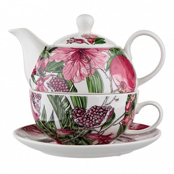ALTOM DESIGN HIBISKUS zestaw porcelanowy Tea for one 