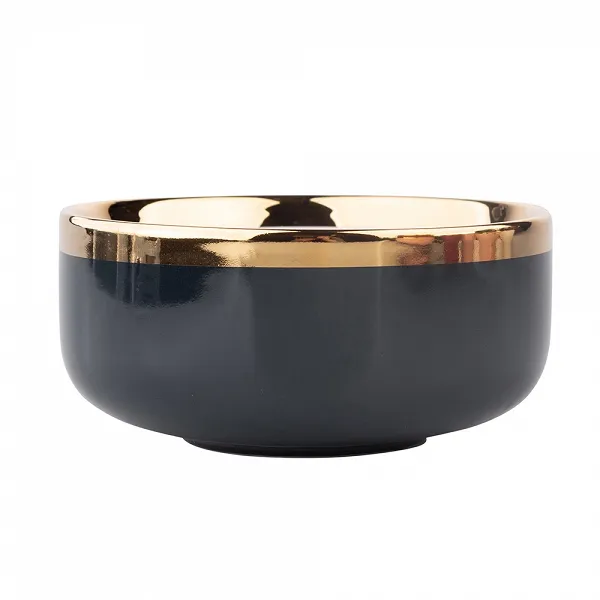 ALTOM DESIGN AURORA GOLD miseczka porcelanowa / salaterka 14 cm 500 ml CIEMNY GRANAT
