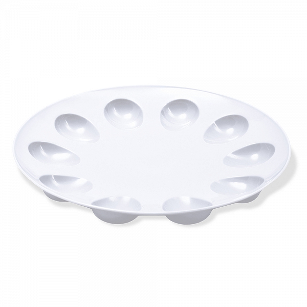 PRACTIC BĄBLE plastikowy talerz na jajka 23 cm biały