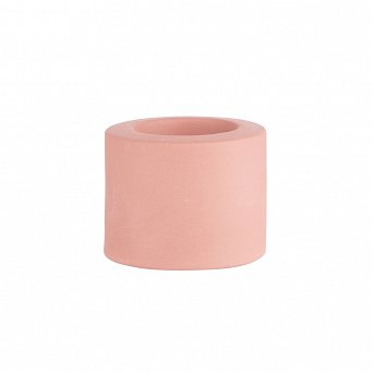 ALTOM DESIGN świecznik ceramiczny 6,5x6,5x5,5 cm ceglasty