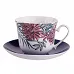 ALTOM DESIGN MARGO filiżanka porcelanowa jumbo / duży kubek ze spodkiem 350 ml w opasce