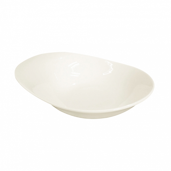 ALTOM DESIGN HAPPY HOME salaterka porcelanowa nieregularna 25,5x20cm biała