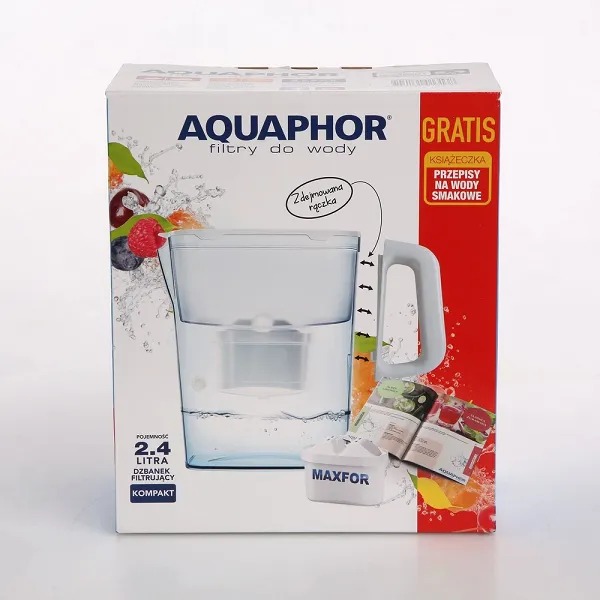 AQUAPHOR dzbanek 2,4l kompakt z wkładem filtrującym B100-25 biały