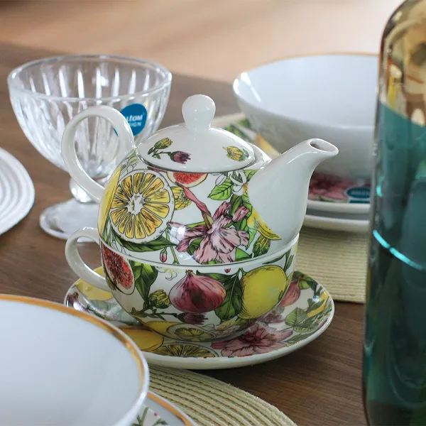 ALTOM DESIGN LEMON porcelanowy zestaw tea for one 