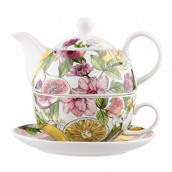 ALTOM DESIGN LEMON porcelanowy zestaw tea for one 