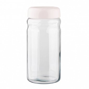 ALTOM DESIGN pojemnik szklany na produkty sypkie z plastikową pokrywką 1,8l krem