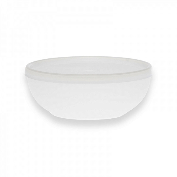 SAGAD WEEKEND plastikowa miska z pokrywką do przechowywania żywności 14cm 0,6L biały