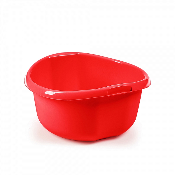 LAMELA plastikowa miska łazienkowa na pranie okrągła 45 cm 20l czerwona