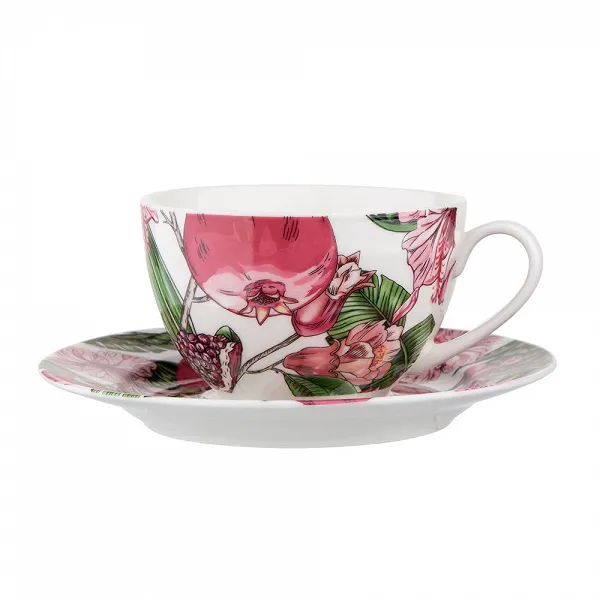 ALTOM DESIGN HIBISKUS filiżanka ze spodkiem 200 ml