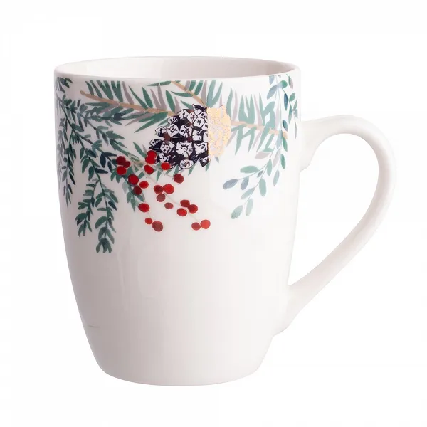 ALTOM DESIGN WONDERLAND kubek porcelanowy dekoracja święta Boże Narodzenie 300 ml BIAŁY