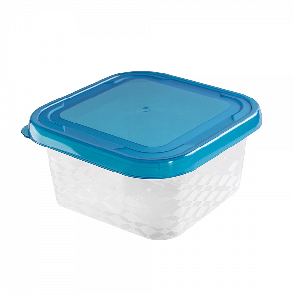 Niebieski pojemnik do żywności kwadratowy 16,2x16,2cm 1,25l