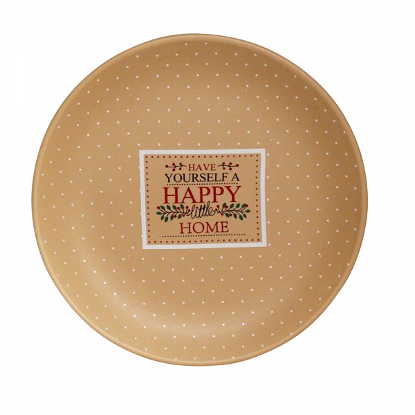 ALTOM DESIGN HAPPY HOME talerz deserowy porcelanowy 19cm beżowy