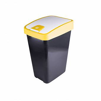 KEEEPER kosz / pojemnik na śmieci z naciskaną pokrywą 10l żółty