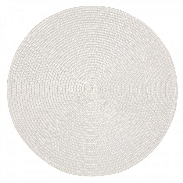 ALTOM DESIGN dekoracyjna podkładka pod talerz na stół słomkowa okrągła 38cm biała