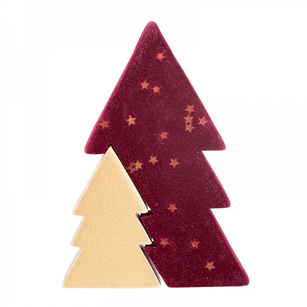 ALTOM DESIGN figurka drewniana Boże Narodzenie choinka bordowa 13,5x9,5x2 cm