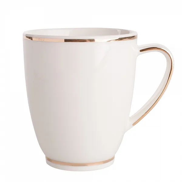 MARIAPAULA ECRU NOVA ZŁOTA LINIA kubek porcelanowy 350ml