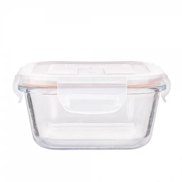 ALTOM DESIGN NOBLE pojemnik Żaroodporny z pokrywką prostokątny 0,45l 14x14x6,5cm