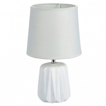 ALTOM DESIGN lampa stołowa dekoracyjna z podstawką ceramiczną 18x31 cm biała