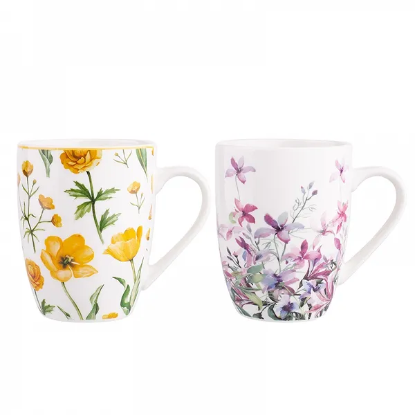 ALTOM DESIGN Kwiaty Kubek baryłka 300ml mix