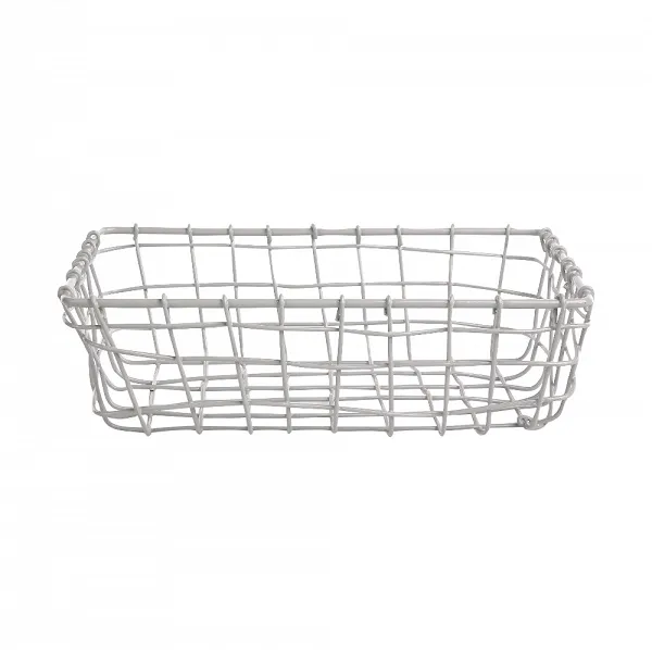 ALTOM DESIGN mały prostokątny koszyk metalowy na owoce 26X19X8cm popiel