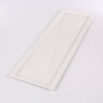 METPOL tacka 75x24,7cm pod suszarkę do naczyń 80cm prostokątny biała