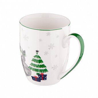 ALTOM DESIGN WINTER FRIENDS kubek do kawy i herbaty porcelanowy świąteczny 300 ml DEK. LISEK